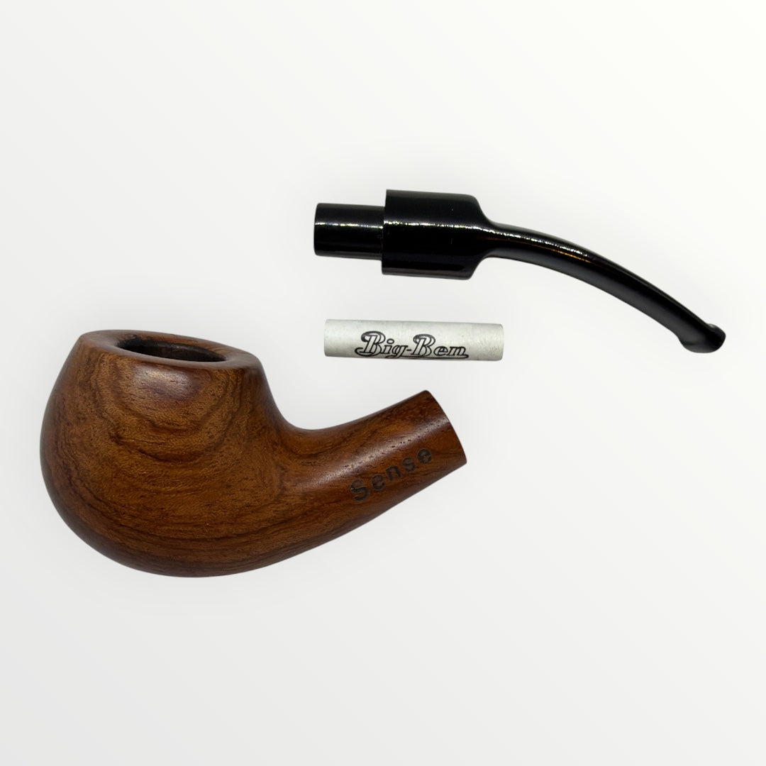 Sense Bent Apple briarpipa med 9 mm Big-Ben filter och demonterat munstycke