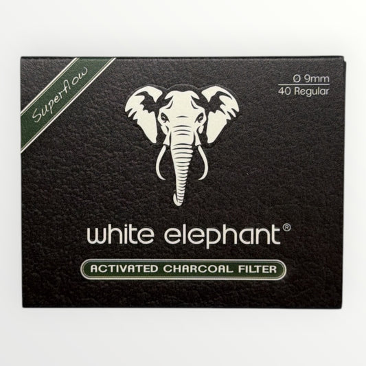 White Elephant 9mm Aktivt Kolfilter (40-pack)