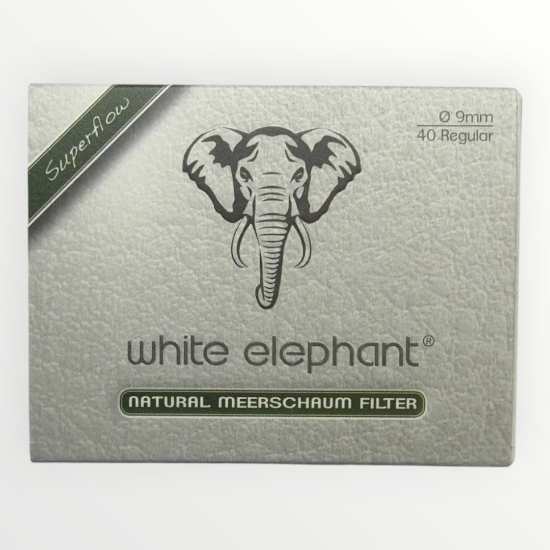 White Elephant Meerschaum Pipfilter 9mm (40-pack)